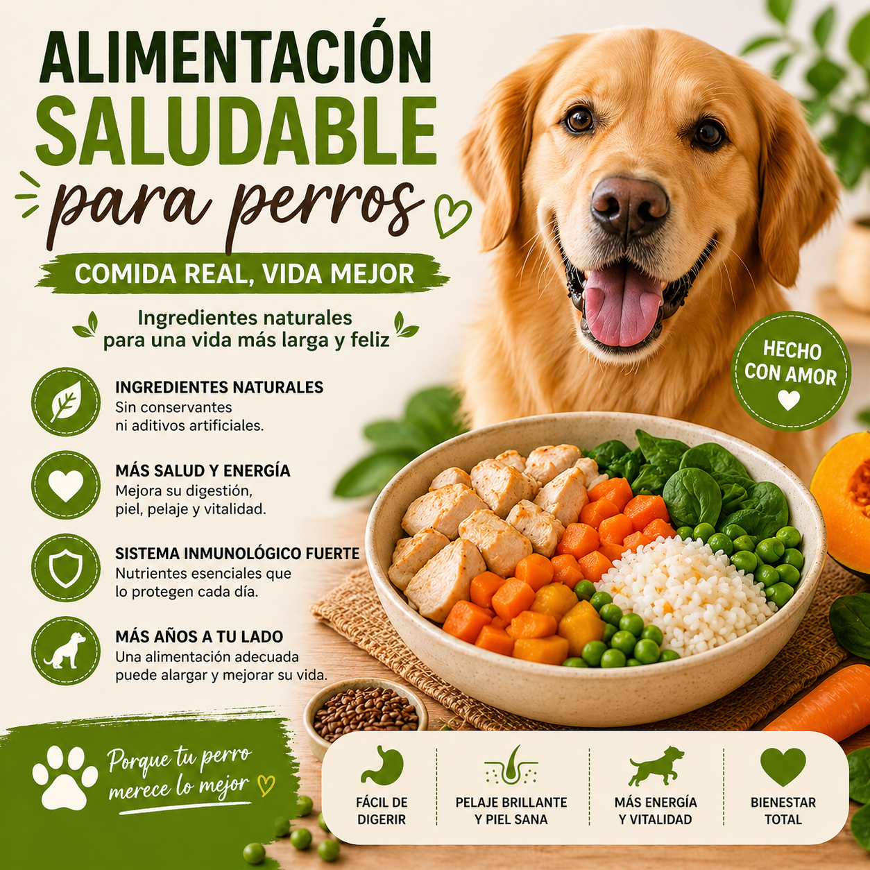 Comida saludable para perros